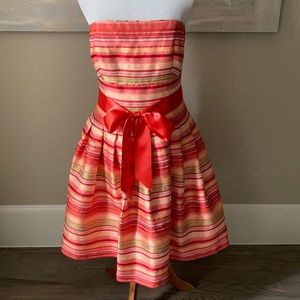 Beautiful Talbots striped strapless dress